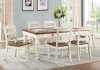 Britta Dining Table 71770 in White Washed & Walnut by Acme