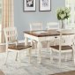 Britta Dining Table 71770 in White Washed & Walnut by Acme