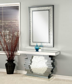 Nysa Console Table & Mirror Set 90232 Mirrored by Acme w/Options [AMCT-90232-Nysa]