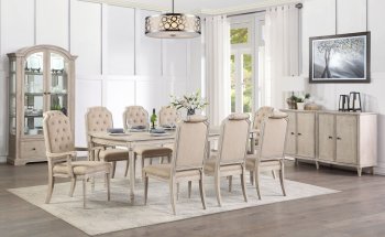 Wynsor Dining Table 67540 in Antique Champagne by Acme w/Options [AMDS-67540 Wynsor]