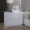 Pandora Bedroom 5Pc Set in White by Global w/Upholstered Bed