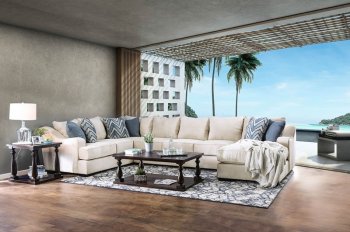 Marisol Sectional Sofa SM1113 in Ivory Fabric w/Options [FASS-SM1113-Marisol]