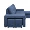 Strophios Sectional Sofa 54650 in Blue Fabric by Acme