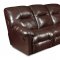 Brown Bonded Leather Modern Double Reclining Sofa & Loveseat Set