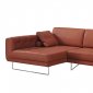 Hampton Sectional Sofa in Pumpkin Premium Leather by J&M