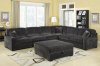 500753 Luka Sectional Sofa in Charcoal Fabric by Coaster