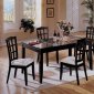 Espresso Finish Modern 5Pc Dining Set w/Cushioned Seats