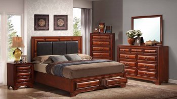 B2700G Bedroom in Oak w/2 Drawer Bed & Options [EGBS-B2700G-SD-2DR]