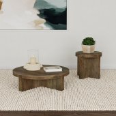 Kinkaid Coffee Table 3Pc Set 710138 in Brown by Coaster