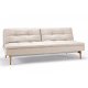 Dublexo Sofa Bed in Natural by Innovation w/Light Wood Legs