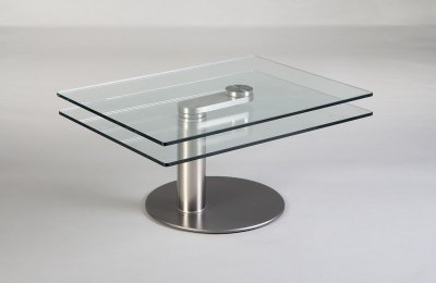 8049 Motion Cocktail Table by Chintaly w/Glass Top