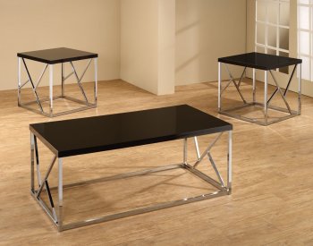 701584 3Pc Coffee Table Set in Black by Coaster [CRCT-701584]