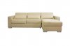 Cream Fabric Modern Sleeper Sectional Sofa w/Storage Chaise