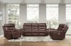 Armando Power Motion Sofa 9445BR in Brown Leather by Homelegance