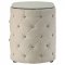 Sonya Upholstered Round Bed 360111 in Ivory Boucle by Coaster