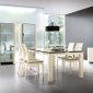 Diamond Ivory Dining Table by Rossetto w/Options