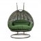 Wicker Hanging Double Egg Swing Chair ESCBG-57DG by LeisureMod