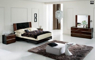 Modern Two-Tone Finish Tuscany Bedroom By ALF, Italy w/Options