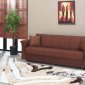 Brown Fabric Modern Sofa Bed Convertible w/Storage Space