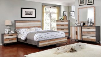 Hasselt 5PC Bedroom Set CM7592GY in Gray w/Options [FABS-CM7592GY-Hasselt Gray]