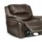 Dawson Power Reclining Sofa Set in Brown Leather Match