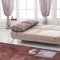 Beige Plush Textured Fabric Modern Sofa Bed w/Storage