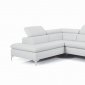 Danco 436006 Sectional Sofa in White Leather by New Spec