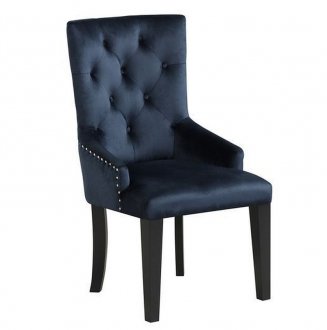 Varian II Dining Chair DN00592 Set of 2 in Black Velvet by Acme