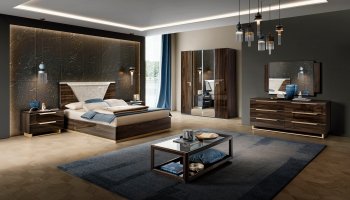 Smart Bedroom in Walnut by ESF w/ Options [EFBS-Smart Walnut]