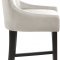 Demi Counter Stool 724 Set of 2 Cream Velvet Fabric by Meridian