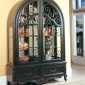 Vintage Burnished Black Grand Manor Palazzo Collector's Cabinet