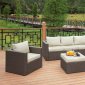 Davina Patio Sectional w/Ottoman&Storage Box Set CM-OS1818 Beige