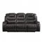 Braylon Motion Sofa 55410 - Magnetite PU by Acme w/Options