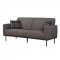 U819 Sofa & Loveseat Set in Dark Gray Fabric by Global w/Options