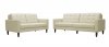 Caledonia Sofa Set Cream Bonded Leather by Wholesale Interiors