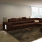 Polaris Sectional Sofa in Brown Leather by VIG Furniture