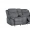 Zubaida Motion Sofa 55025 in Gray Velvet by Acme w/Options