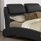 B150 Upholstered Bed in Black Leatherette