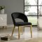 Roberto Dining Chair 765 Set of 2 Black Velvet Fabric - Meridian