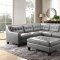 Malibu Sectional Sofa in Grey by Leather Italia w/Options