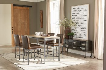 Rooks 5Pc Counter Ht Dining Set 192588 in Elm by Coaster [CRDS-192588-Rooks]