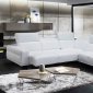 Davenport Sectional Sofa in Snow White Leather by J&M