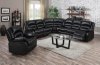 9171 Reclining Sectional Sofa in Black Bonded Leather w/Options