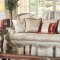 Aria Classic Sofa in Off White Fabric w/Optional Items