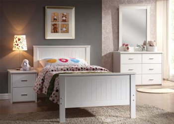 30020 Bungalow 4Pc Kids Bedroom Set in White by Acme w/Options [AMKB-30020 Bungalow]