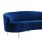 Baila Sofa TOV-S135 in Navy Velvet Fabric by TOV Furniture