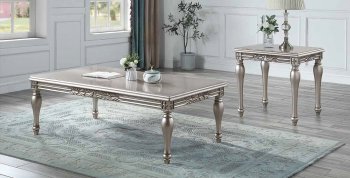 Pelumi Coffee Table LV01115 in Platinum by Acme w/Options [AMCT-LV01115 Pelumi]