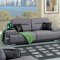 Thessaly SM6607GY Sofa in Gray Fabric w/Options