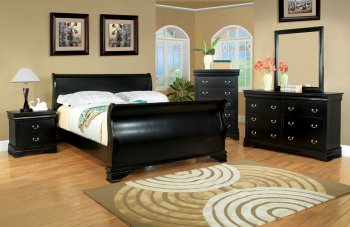 CM7815BK Laurelle Bedroom in Black w/Optional Casegoods [FABS-CM7815BK Laurelle]