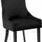 Demi Dining Chair 723 Set of 2 Black Velvet Fabric by Meridian